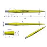 Ząb ładowacza uniwersalny prosty L- 510 mm Tur WARYŃSKI