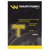 Młotek gumowy czarny lity 900 g trzonek z włókna szklanego Waryński
