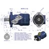 Silnik hydrauliczny orbitalny wzmacniany WMR-S 160 cm3/obr (175 bar / max.220 bar) Waryński