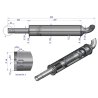 Tłumik okrągły krótki 830mm 4.1kg C-330 INOX WARYŃSKI