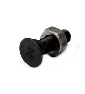 Śruba kpl. płużna dwunoskowa większy łeb M10x35 mm kl.10.9 Waryński ( sprzedawane po 25 )