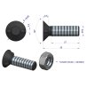 Śruba kpl. płużna dwunoskowa większy łeb M10x35 mm kl.10.9 Waryński ( sprzedawane po 25 )