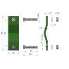 Obejma kompletna poidła 50x8 RF-20908101 RF-20908106 ROYAL FARM ( sprzedawane po 5 )