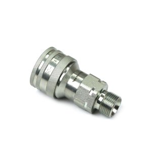 Szybkozłącze hydrauliczne gniazdo z eliminatorem ciśnienia M18x1.5 gwint zewnętrzny EURO (9100818G) (ISO 7241-A) Waryński
