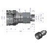 Szybkozłącze hydrauliczne gniazdo z eliminatorem ciśnienia M18x1.5 gwint zewnętrzny EURO (9100818G) (ISO 7241-A) Waryński