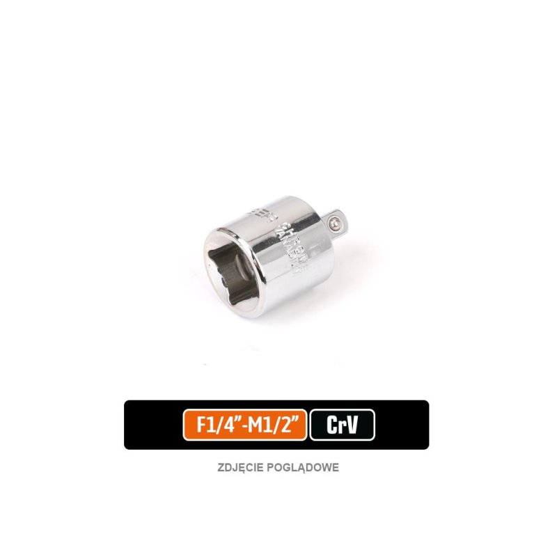 Redukcja F 1/4"-M 1/2", CR-V, Teger
