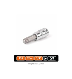 Klucz nasadowy 1/4" z bitem TORX T30x37 mm, S2/CR-V, Teger