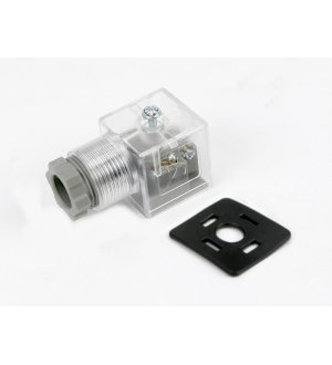 Wtyczka elektryczna (SP666) do zasilania cewek elektromagnetycznych 12V I 24V z diodą i uszczelką VOIMA