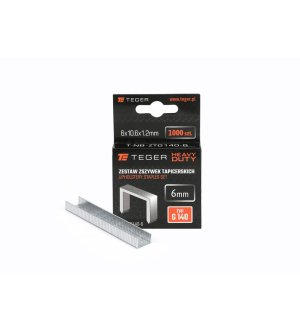 Zestaw zszywek tapicerskich HEAVY DUTY (typ G/140) 6/10,6/1,2mm / 1000 szt / TEGER