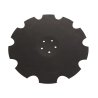 Talerz, uzębiony Z-10 fi 510 mocowanie 5/98 grubość 4 mm stal borowa prosta piasta, Waryński