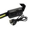 Latarka czołówka,  paskowa SOFT LED COB z aktywacją gestem i podwójnym spotem 500lm 2000mAh USB, Teger