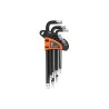 Zestaw kluczy imbusowych, TORX T10-T50 - DŁUGIE 9szt, Teger