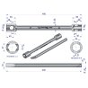 Klucz do kół , 395 mm długości rozmiar 24x27 mm z łyżką, do prac montażowych i demontażowych w mechanice , Waryński