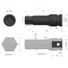 Nasadka udarowa 1/2", imbusowa 17mm hex H17 ze stali CrMo , Waryński