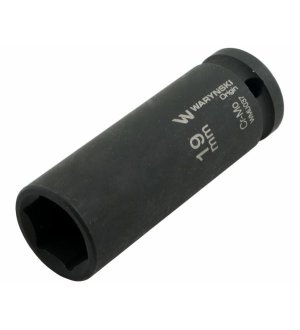 Nasadka udarowa sześciokątna długa 1/2". 19 mm. CrMo. DIN 3129. Waryński