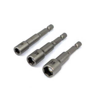 Zestaw nasadek z uchwytem narzedziowym 6. 8. 10 mm długość 65 mm Waryński