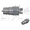Szybkozłącze hydrauliczne wtyczka z eliminatorem ciśnienia M18x1.5 gwint zew. EURO (9100818W) (ISO 7241-A) Waryński