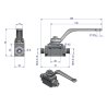 Zawór kulowy hydrauliczny 2-drogowy 2/2 M14x1.5 08L z otworami mocującymi 500 bar Waryński