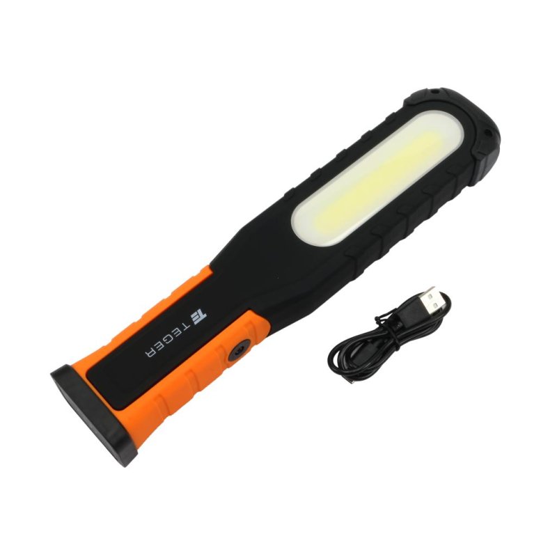 Lampa warsztatowa, latarka LED COB XPG wzmocniona obudowa 1100lm 5000 mAh, z powerbankiem, Teger