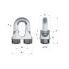 Zacisk linki stalowej 14mm TEGER, (sprzedawane po 10)