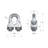 Zacisk linki stalowej 12mm TEGER, (sprzedawane po 10)