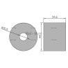 TULEJA GUMOWA PODSIEWACZA CLAAS 619342.1 RM-619342 44X35MM 44*35MM