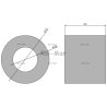 TULEJA MET-GUMOWA PODSIEWACZA CLAAS 647430.0 RM-647430 36X70X65 36*70*65