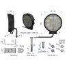 Lampa robocza okrągła 27W 9 LED GLANZ