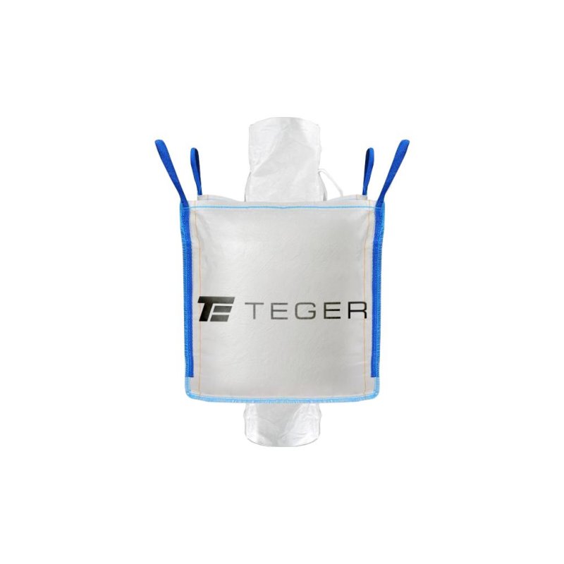 Worek BIG BAG 500kg. 90 x 90 x 90. 4 uchwyty. Lej zasypowy / Lej spustowy. Tasiemka /TEGER