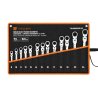Zestaw kluczy płasko-oczkowych z grzechotką, łamanych, przegubowych, 8-24 mm, 13 szt, Teger