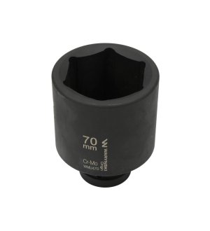 Nasadka udarowa, sześciokątna 1" bardzo długa 70mm CrMo d.125mm, Waryński