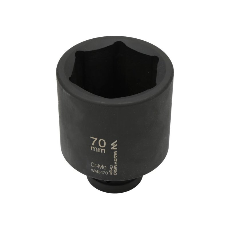 Nasadka udarowa, sześciokątna 1" bardzo długa 70mm CrMo d.125mm, Waryński