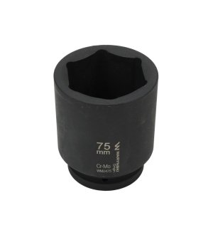 Nasadka udarowa, sześciokątna 1" bardzo długa 75mm CrMo d.125mm, Waryński