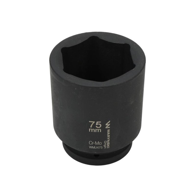 Nasadka udarowa, sześciokątna 1" bardzo długa 75mm CrMo d.125mm, Waryński