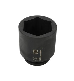 Nasadka udarowa, sześciokątna 1" bardzo długa 80mm CrMo d.125mm, Waryński