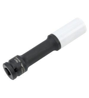 Nasadka udarowa, 1/2 ze stali CrMo 19mm długa 150mm z osłoną z tworzywa do felg aluminiowych