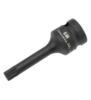 Nasadka udarowa 1/2", bit spline M9 ze stali CrMo, Waryński