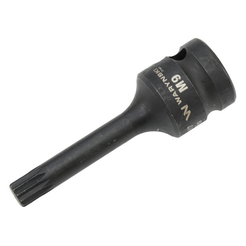 Nasadka udarowa 1/2", bit spline M9 ze stali CrMo, Waryński