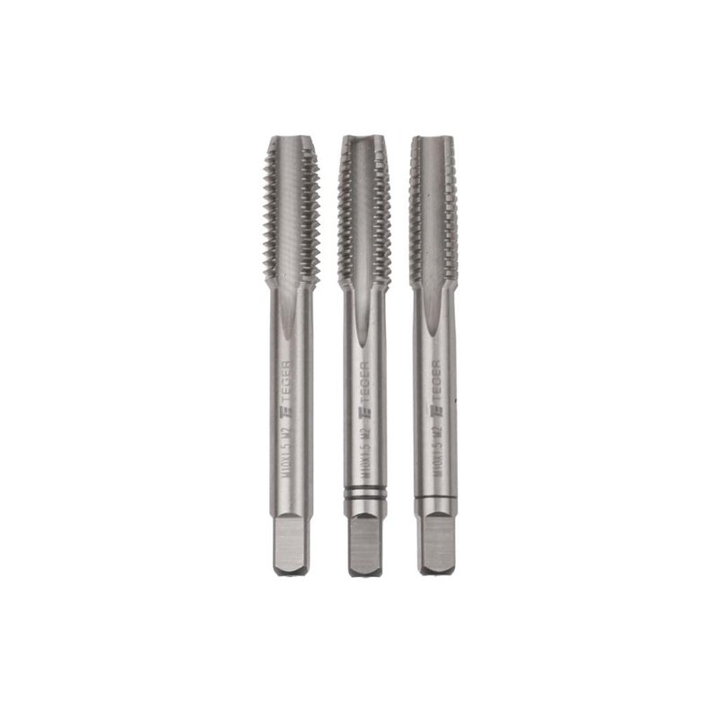 Komplet gwintowników ręcznych PROFESSIONAL, M10x1,50 (3 szt), (zdzierający, pośredni, wykańczający), stal M2, Teger