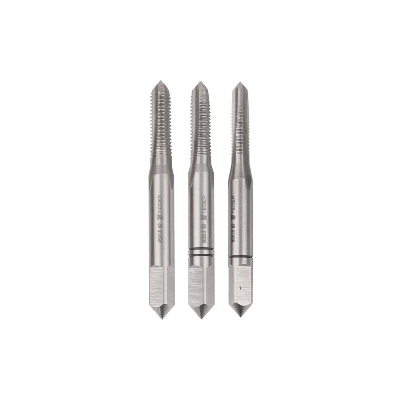 Komplet gwintowników ręcznych PROFESSIONAL, M5x0,80 (3 szt), (zdzierający, pośredni, wykańczający), stal M2, Teger