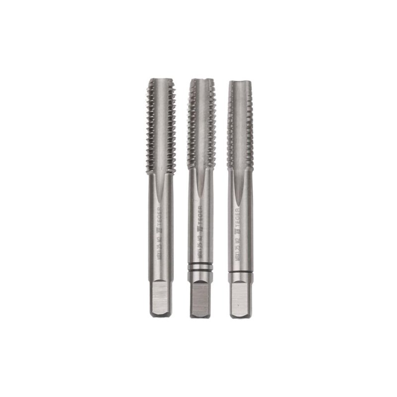 Komplet gwintowników ręcznych PROFESSIONAL, M8x1,25 (3 szt), (zdzierający, pośredni, wykańczający), stal M2, Teger
