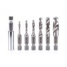 Zestaw wierteł gwintujących PROFESSIONAL, HEX M3-M10 (7 el.), stal M2, z adapterem, Teger