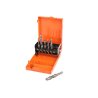 Zestaw wierteł gwintujących PROFESSIONAL, HEX M3-M10 (7 el.), stal M2, z adapterem, Teger