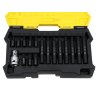 Zestaw bitów, 75mm torx ze stali S2 pokrycie antykorozyjne z adapterem 1/2" 17 el., Waryński