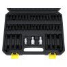 Zestaw bitów, 75mm torx hex spline ribe ze stali S2 pokrycie antykorozyjne z adapterami 75 el., Waryński