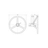 KOŁO KIEROWNICY FREZ URSUS MASSEY FERGUSON 3027431M91 3027431M91.IN MF3
