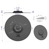 Krój talerzowy tłoczony 380mm, mocowanie 5 / 83mm grubość 3mm, zastosowanie Pottinger 8504330810, Waryński