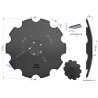 Talerz uzębiony Z-10 fi 520, mocowanie 5 / 105mm grubość 6mm, zastosowanie Horsch 28071305, Waryński