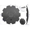 Talerz uzębiony Z-10 fi 620mm, mocowanie 6 / 125mm grubość 6mm, zastosowanie Horsch 00311103, Waryński