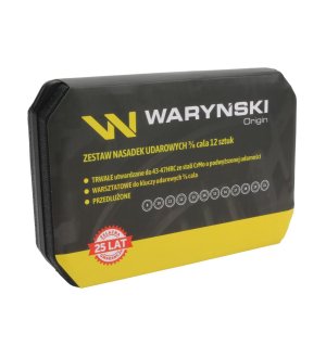 Zestaw nasadek udarowych, 3/8 cala przedłużanych z utwardzanej stali stopowej CrMo 12 elementów